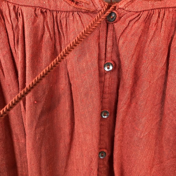 Free People Doin’ it right peasant blouse cinnamon XS - Picture 4 of 13